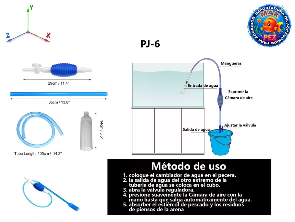Aspirador Sifón manual  PJ-6