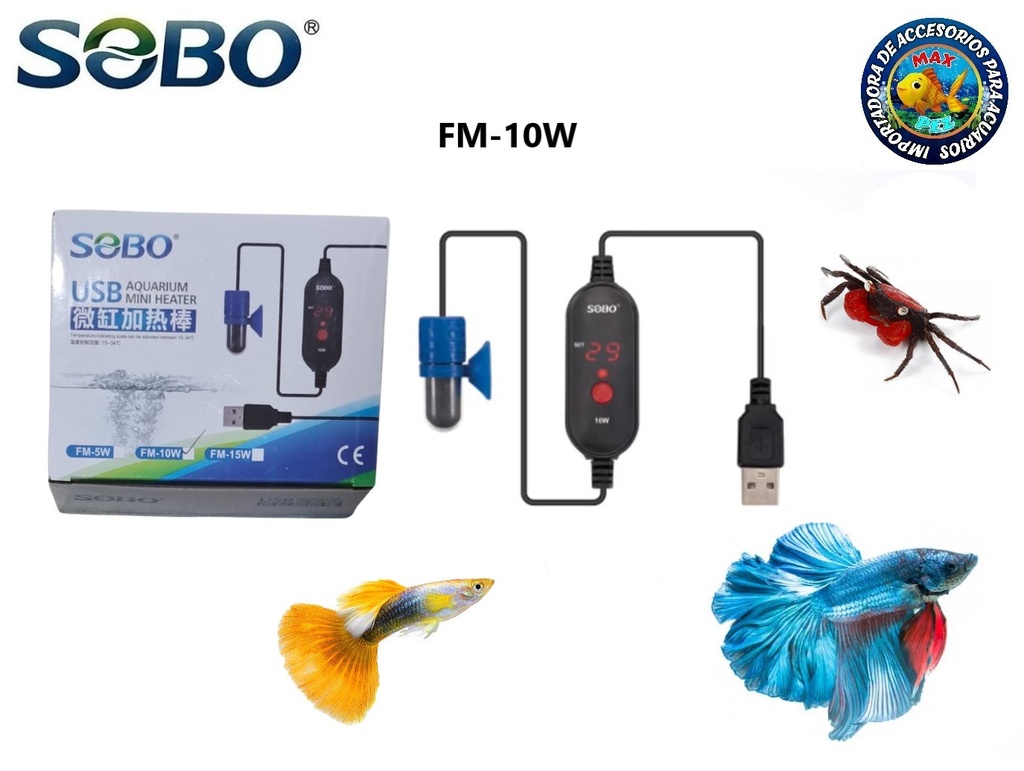 Calentador de acuario  FM-1OW  SOBO 10W