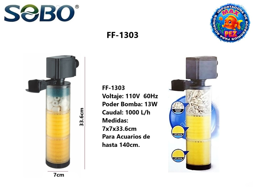 Filtro Sumergible  FF-1303  SOBO