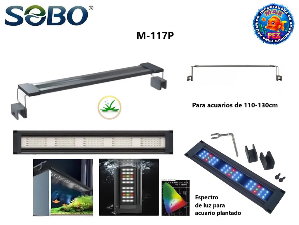 M-117P  Lampara LED para Acuario Plantado SOBO