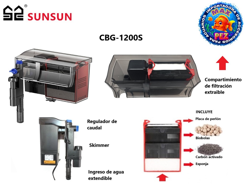 Filtro Cascada  CBG-1200S  SUNSUN