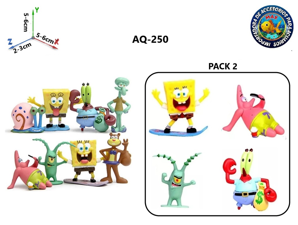 AQ-250  Personajes Bob Esponja PACK2