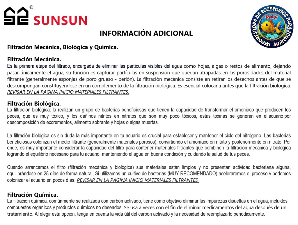 Filtro Sumergible  CF-900  SUNSUN